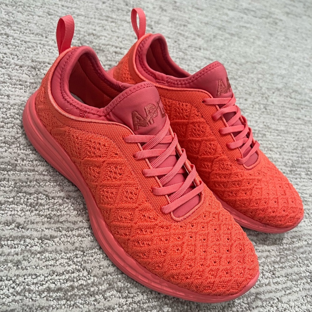 APL Women's Coral/Salmon Knit Sneakers